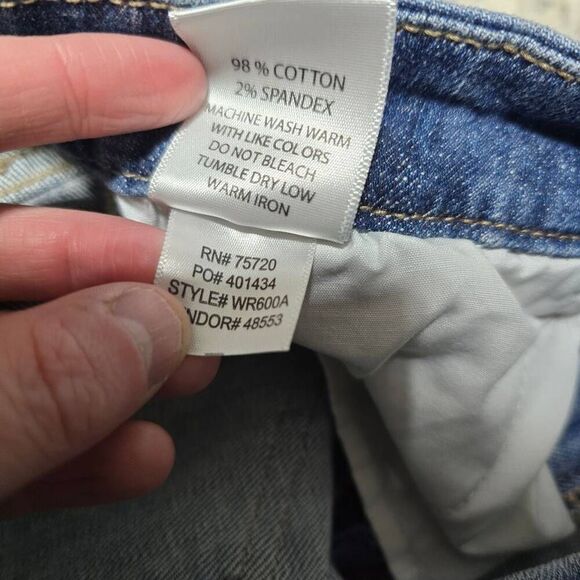 Willow & Root Buckle Distressed High Rise Ankle Straight Jean - Picture 6 of 6